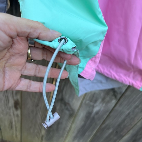 PUPPIE LOVE Windbreaker Mint, Pink & Gray Jacket Women’s XL NWT NEW - Picture 10 of 12